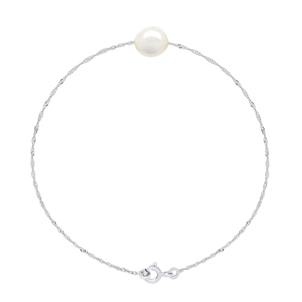 Manufacture Royale Bracelet Baroque Baroque Freshwater Pearl White Sterling Silver 8-9mm