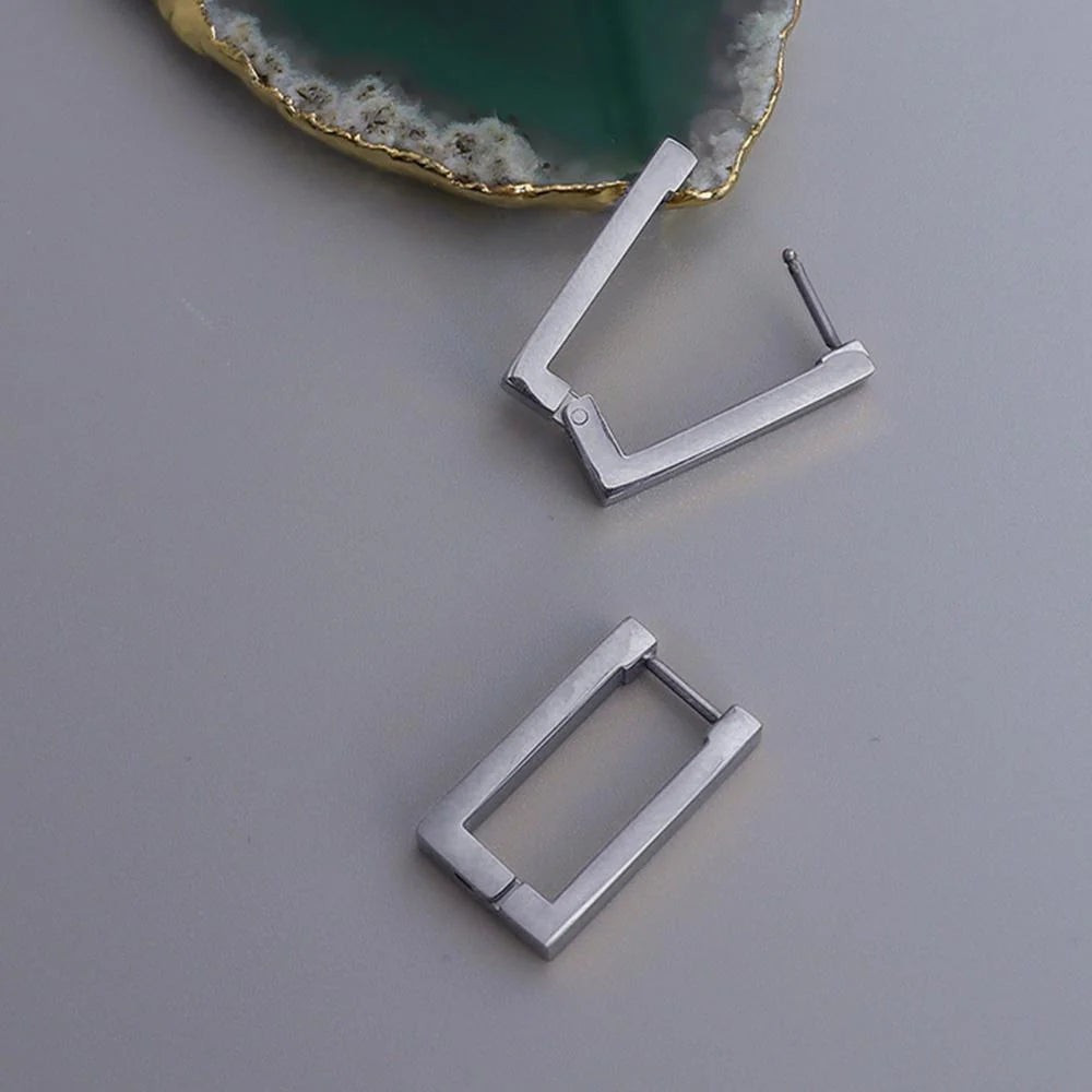 Bullion Gold Stylish White Gold Hoop Earrings