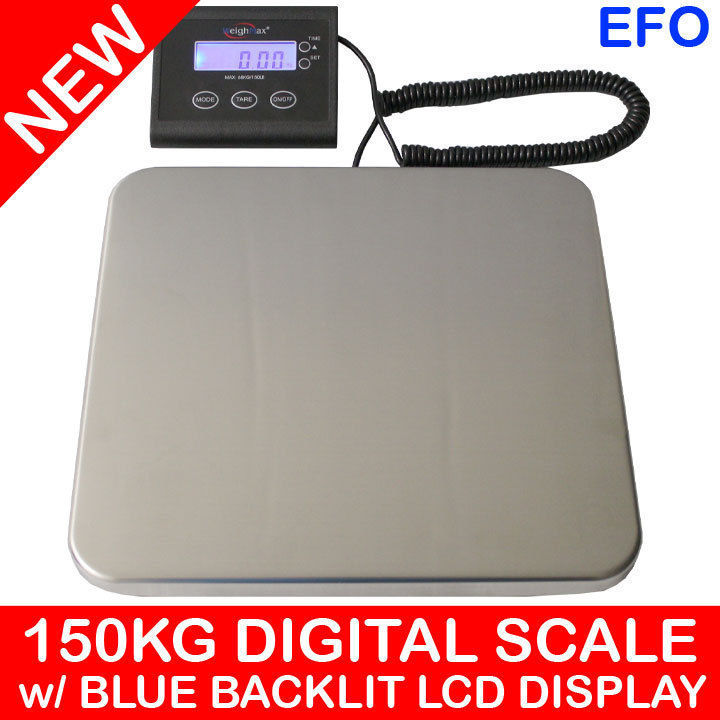 TODO 150Kg (330Lb) Digital Postal Scale W/ Blue Backlit Lcd Display 50G Graduation