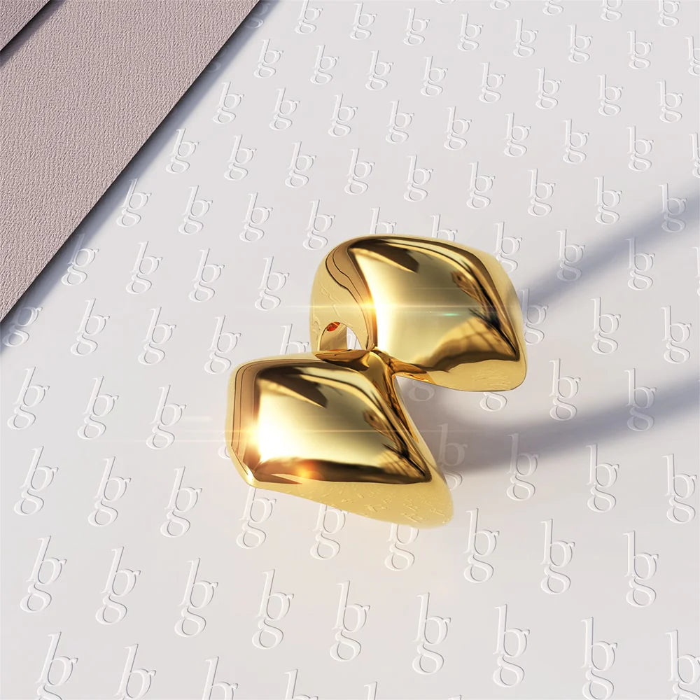 Bullion Gold Collided Ring in Gold