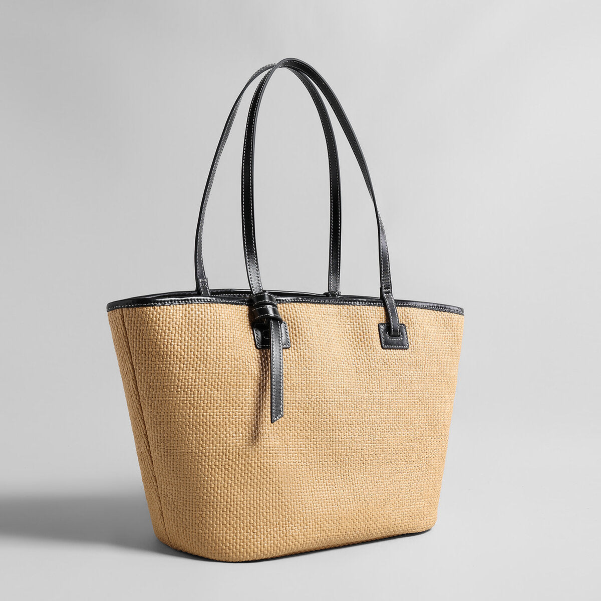 Handwoven Raffia Tote Bag - Natural