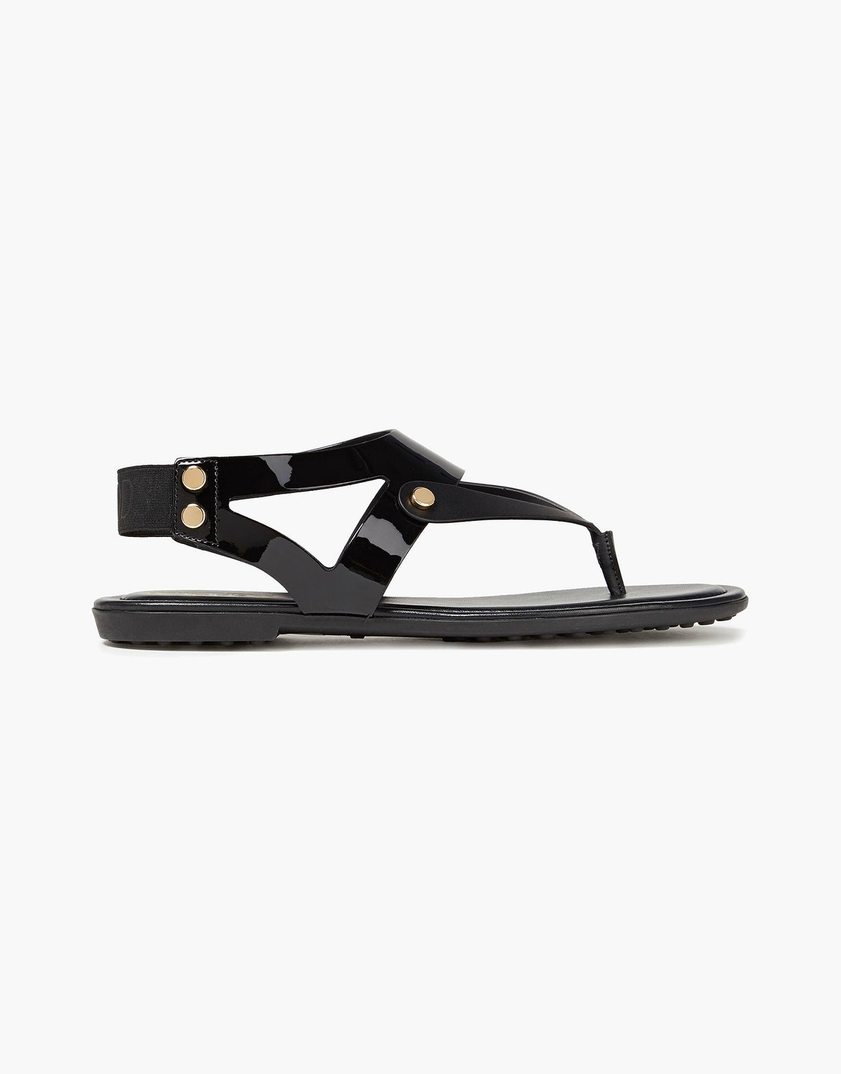 Tod's Womens Flat Sandals - Black
