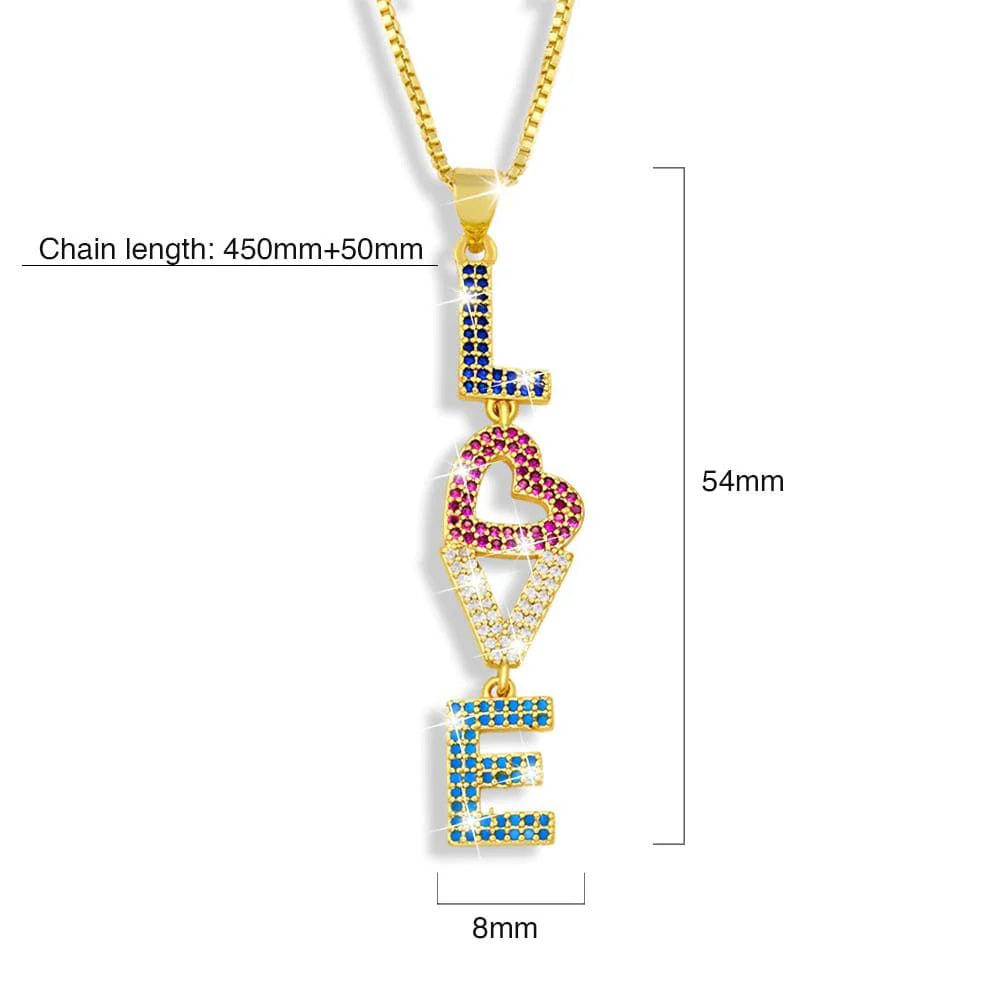 Bullion Gold LOVE Your Heart Pendant Necklace