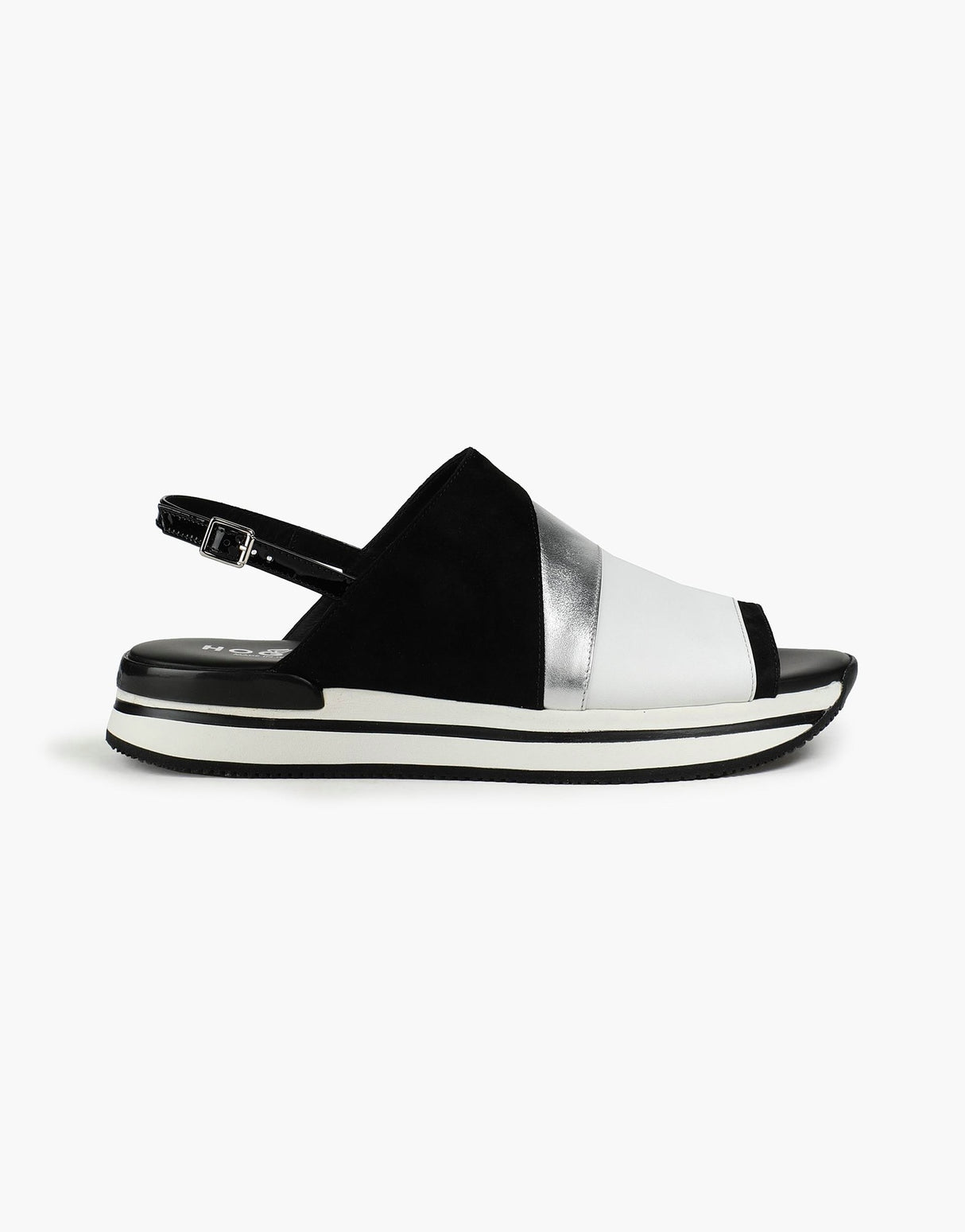 Hogan Womens Flat Sandals - Black
