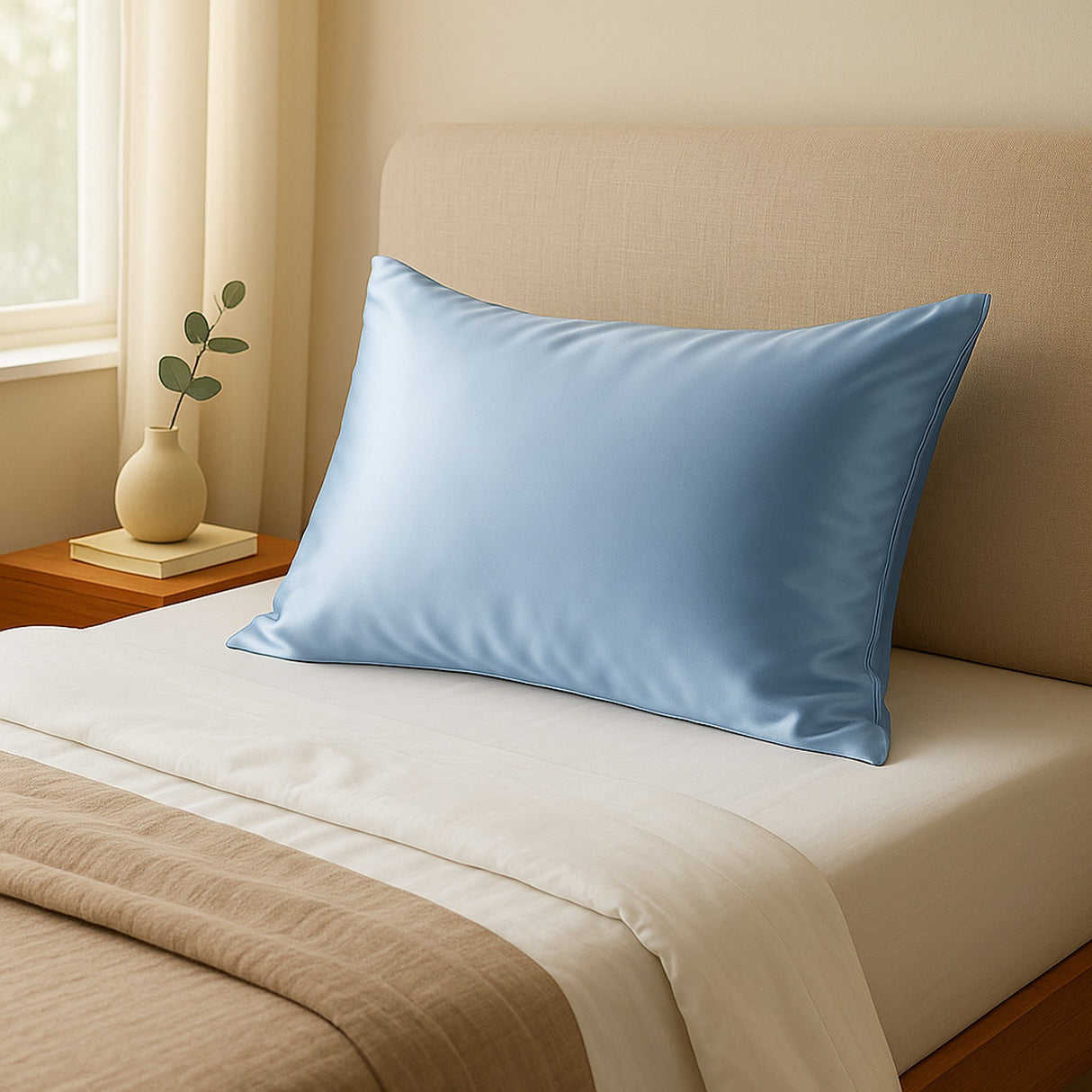 Pure Silk Pillowcase - Single Pack - Soft Blue