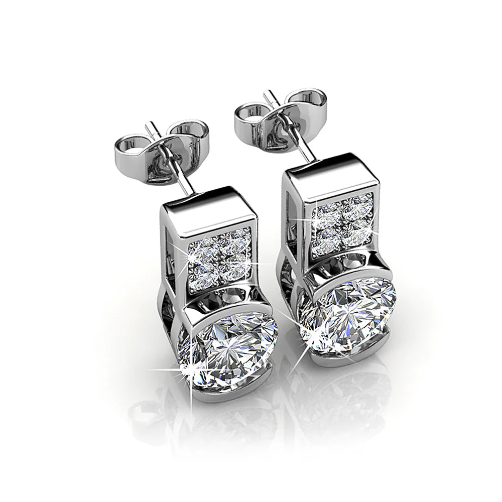 Krystal Couture Intricate Glam Drop Earrings Embellished with SWAROVSKI Crystals