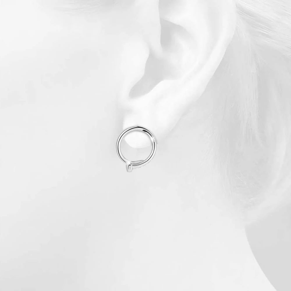 Bullion Gold Screw Nail Drop Earrings