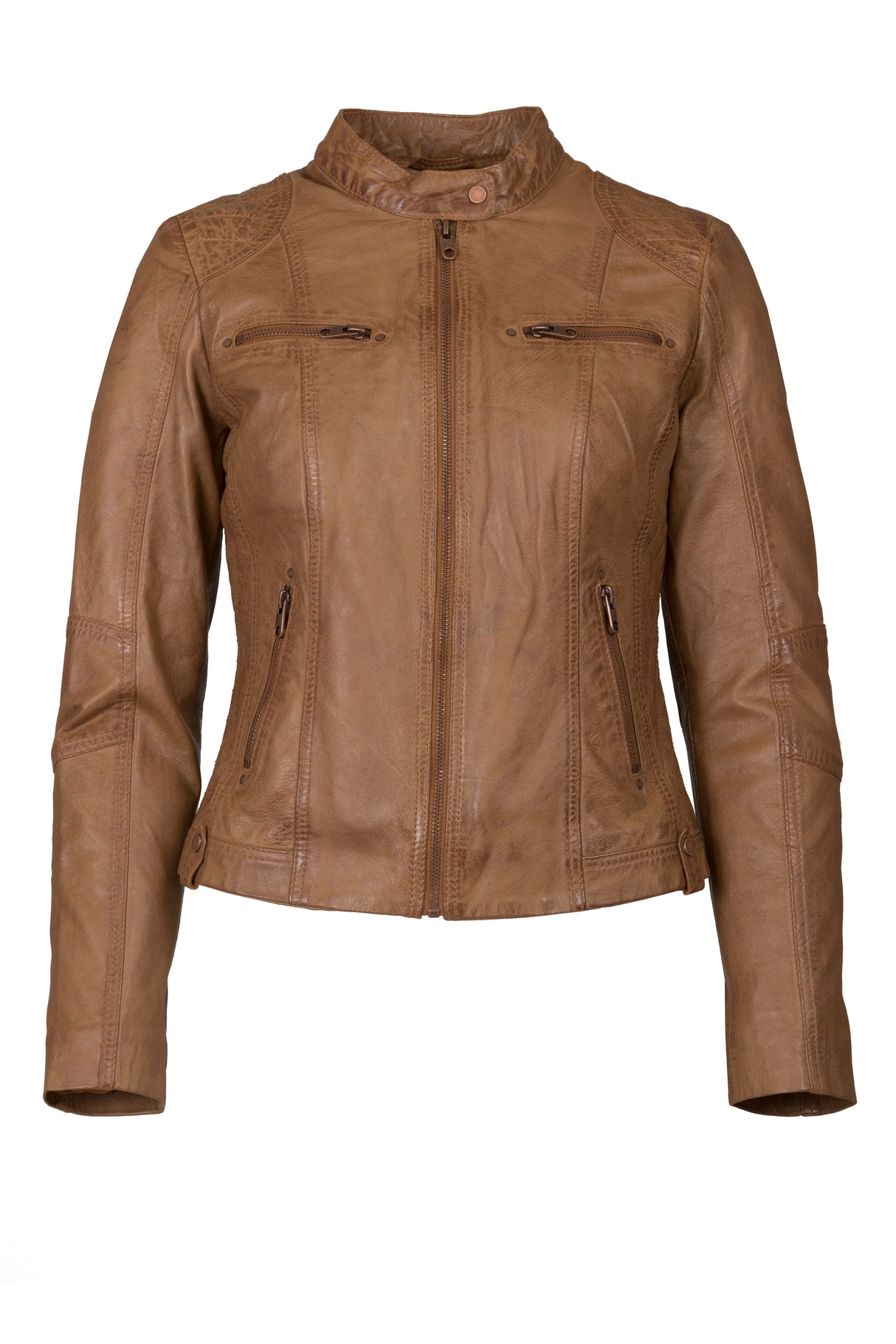 Womens Tan Leather Jacket