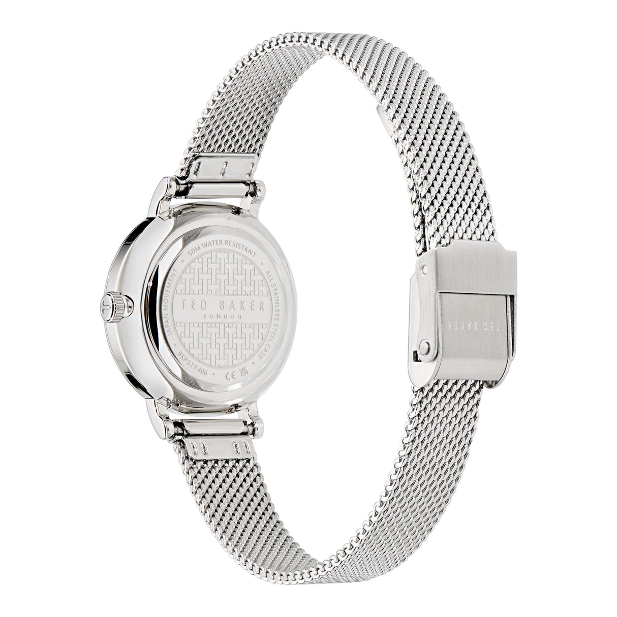 Ted Baker Womens Staciie 28mm Mother of Pearl Dial with Silver-Tone Mesh Strap