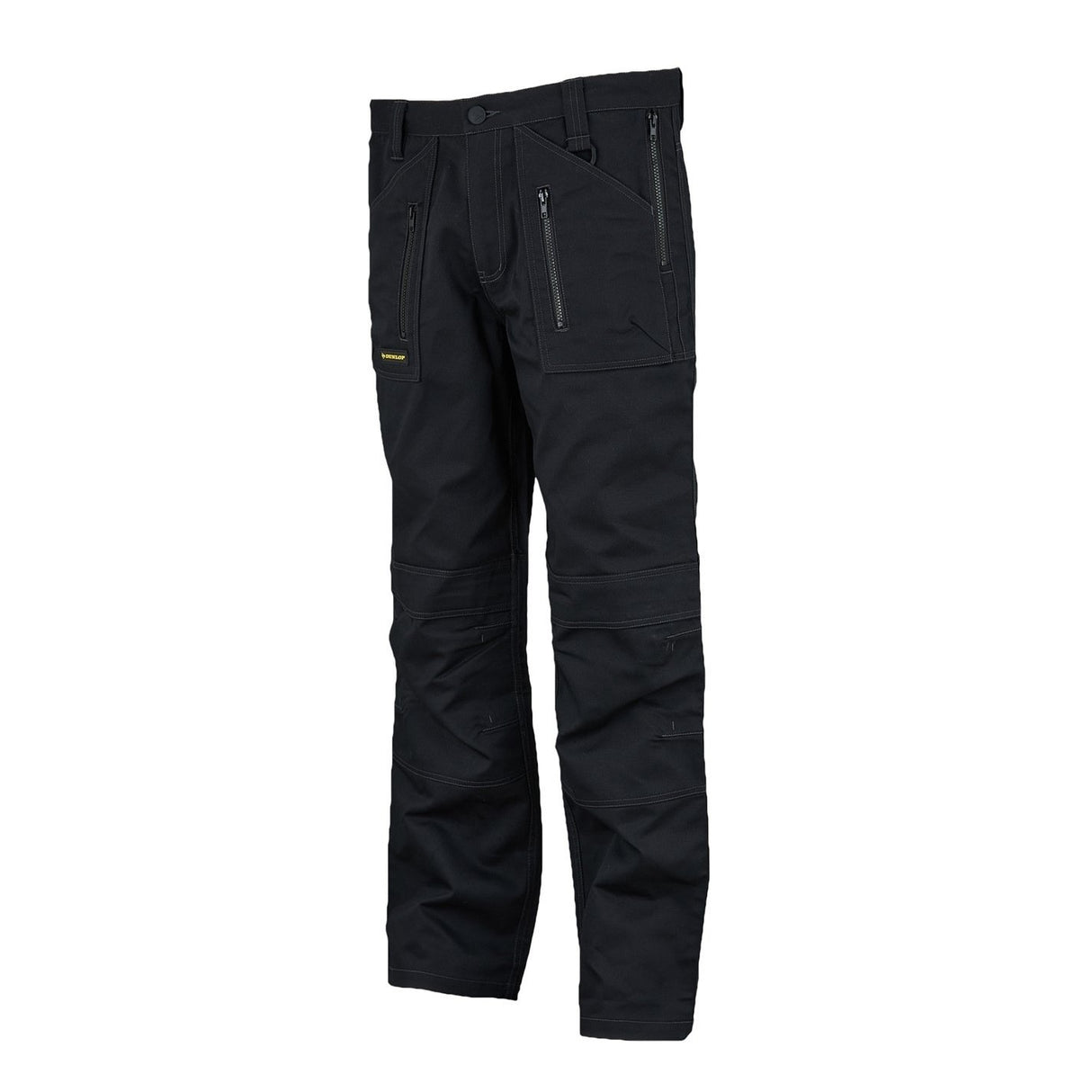 Dunlop Men's Safety Zipper Work Trousers in Black