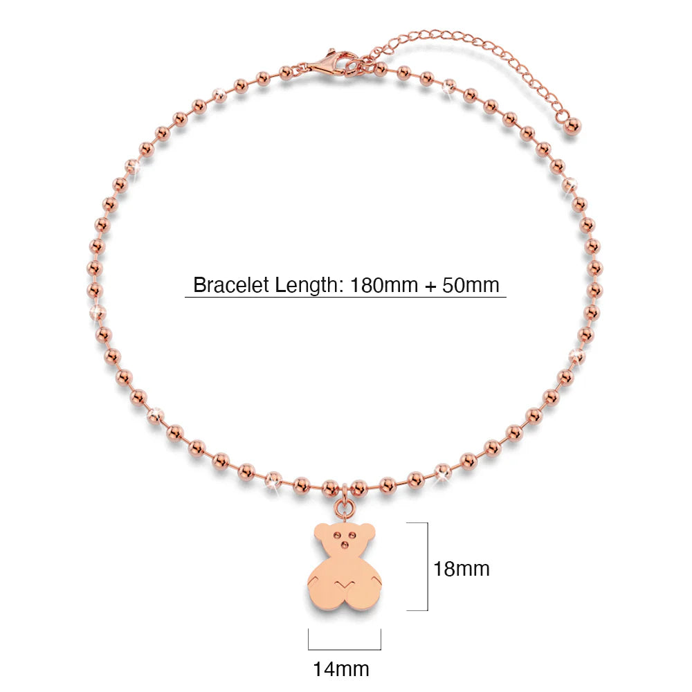 Bullion Gold Charmed Baby Bear Bracelet