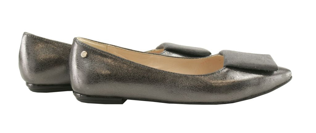 Bosccolo Womens Ballerina Pillow Ferro - Dark Grey Metalic