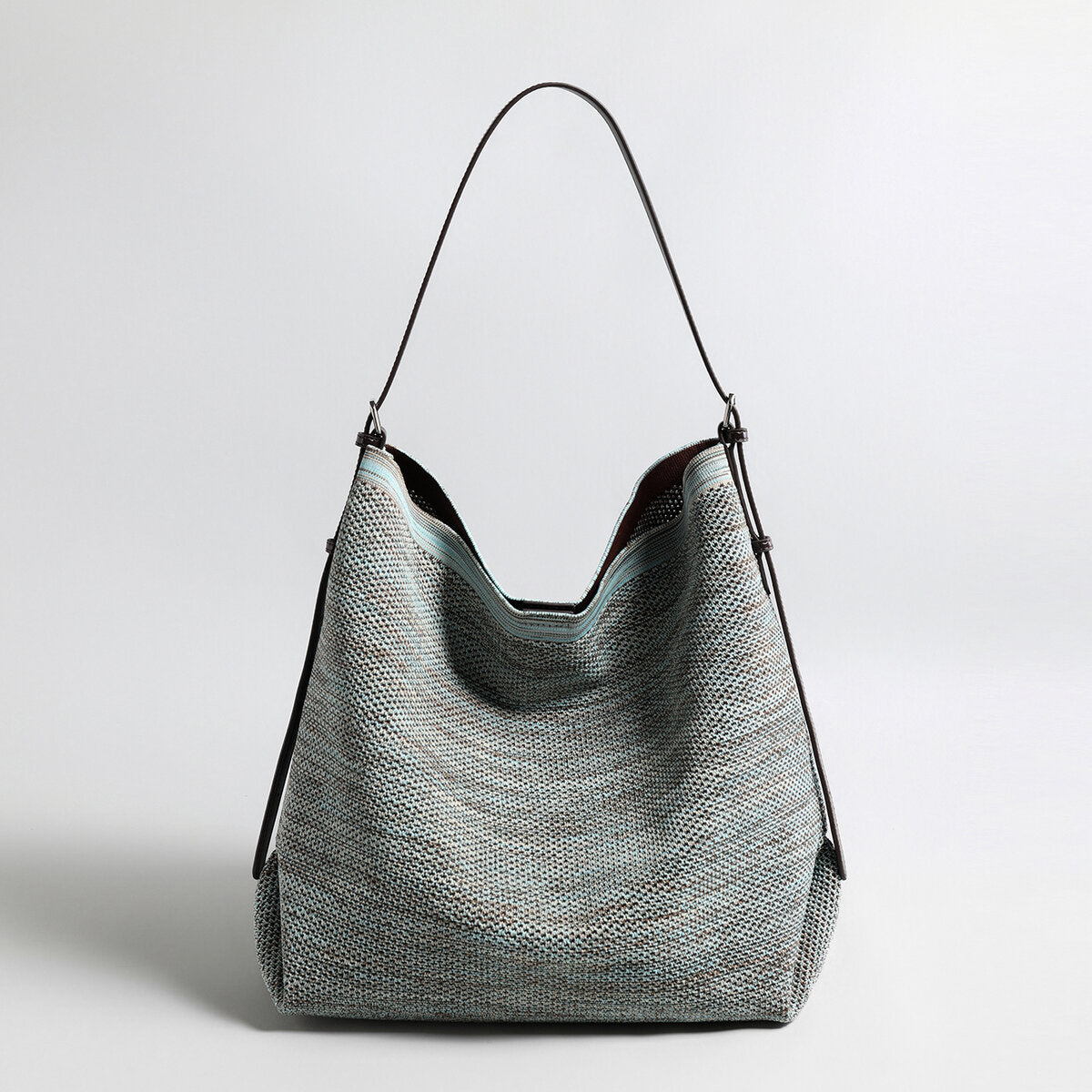 Woven Textile Hobo Shoulder Bag - Sage