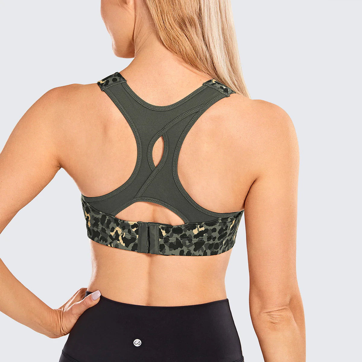 High Impact Lightly Padded Wireless Active Bra - Leopard