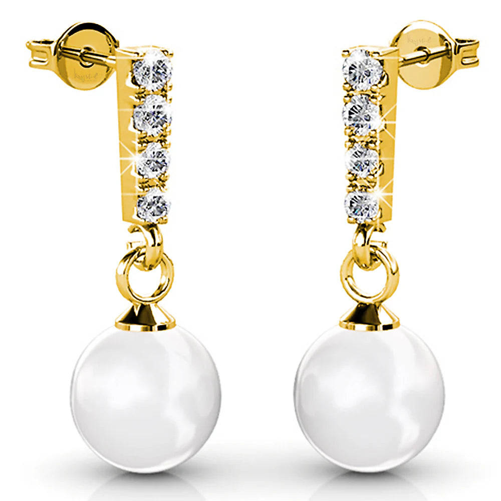 Krystal Couture Lustrous Earrings Embellished with SWAROVSKI Crystals