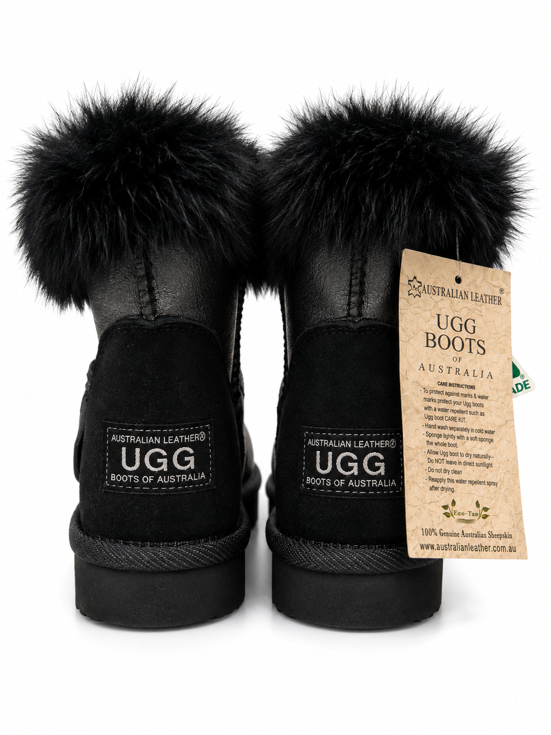 Australian Leather Ugg Kids Buckle Mini - Metallic Black - AU4