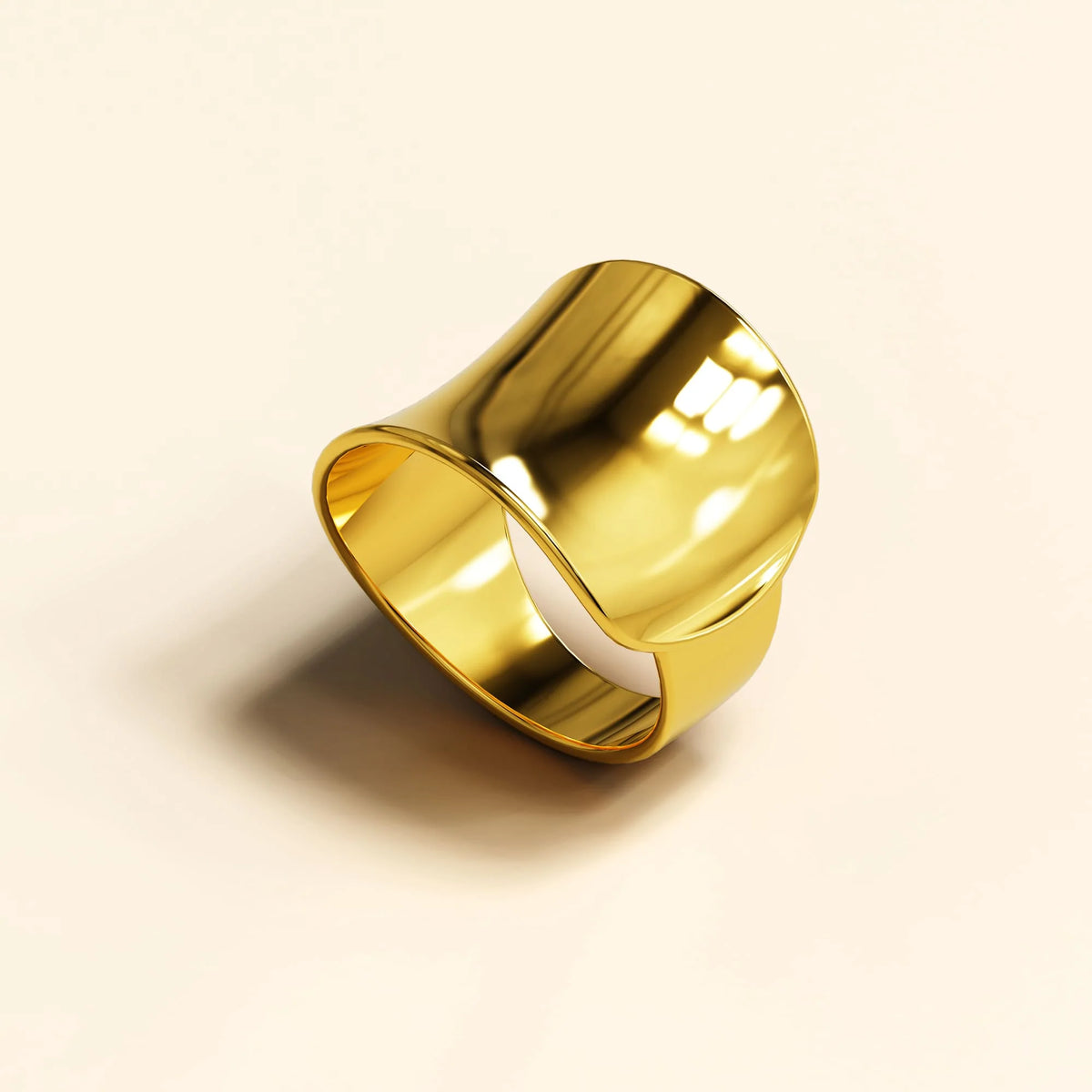 Bullion Gold Folded Ring in Gold
