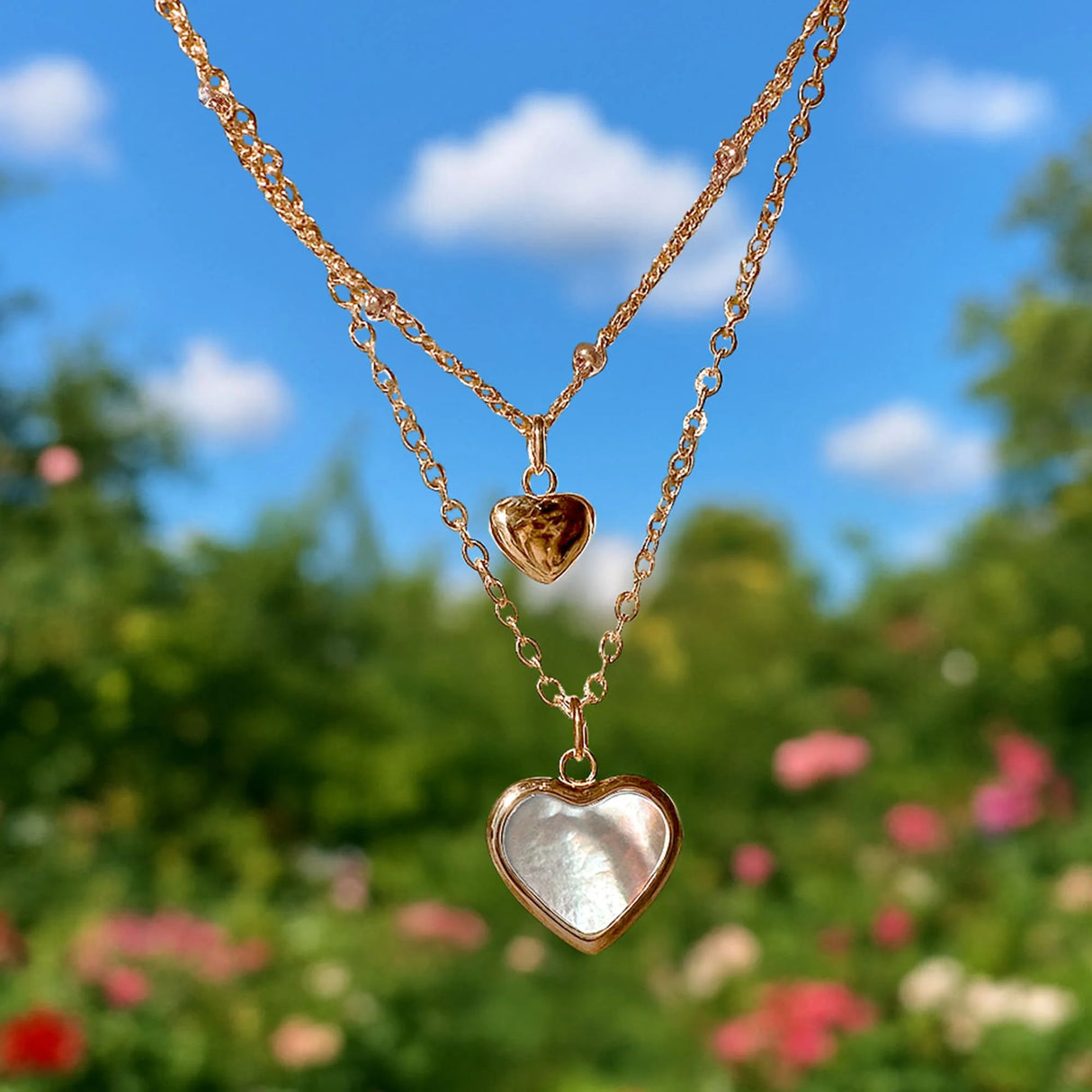 Bullion Gold River's Heart Bracelet in Rose Gold Stainless Steel