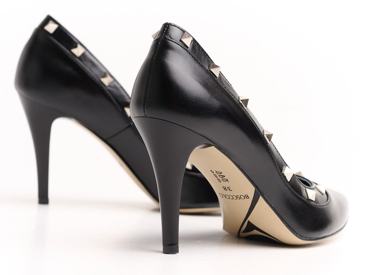 Bosccolo Womens High Heels - Black/Silver