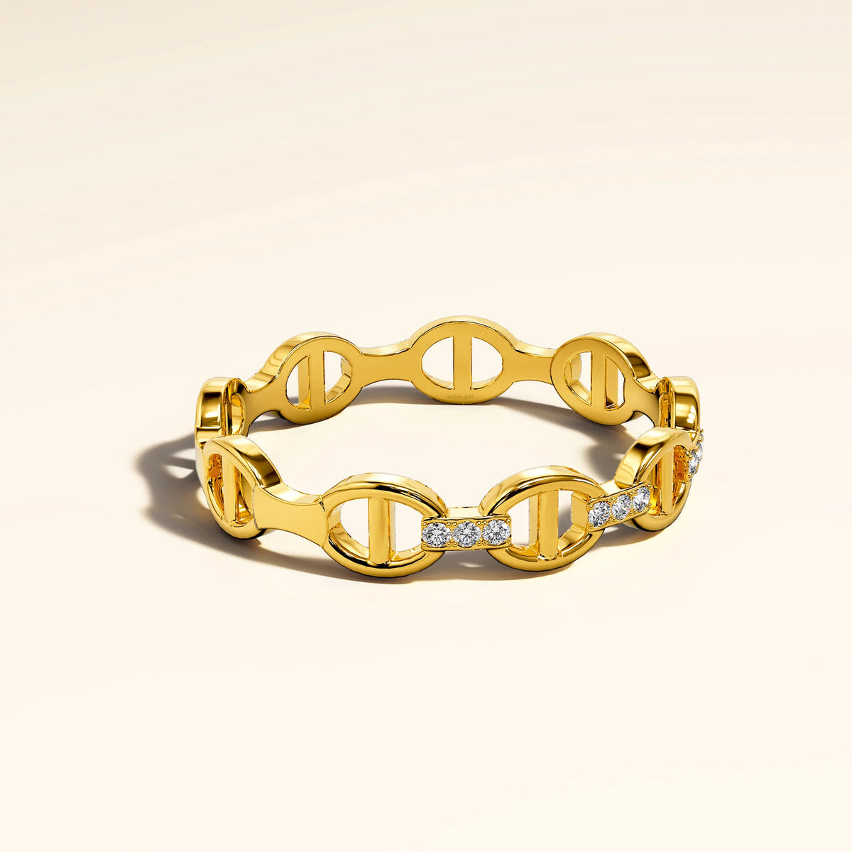 Bullion Gold Mariner Link Ring In Gold