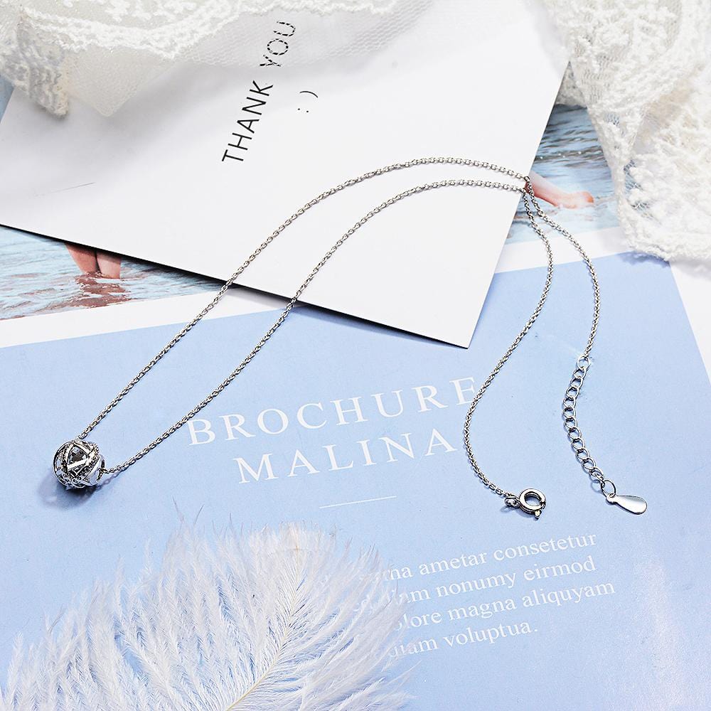 CZ Takraw Ball Charm Necklace