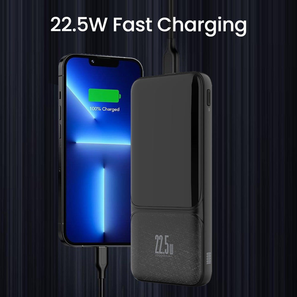 iQuick Power Square Power Bank 20000mAh 22.5W LED Display USB Type-C Type-A - Black