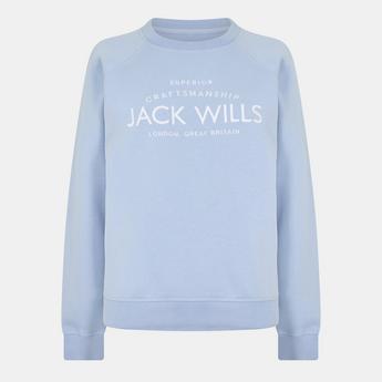 Jack Wills Women's Hunston Graphic Crew Neck Sweatshirt - Blue