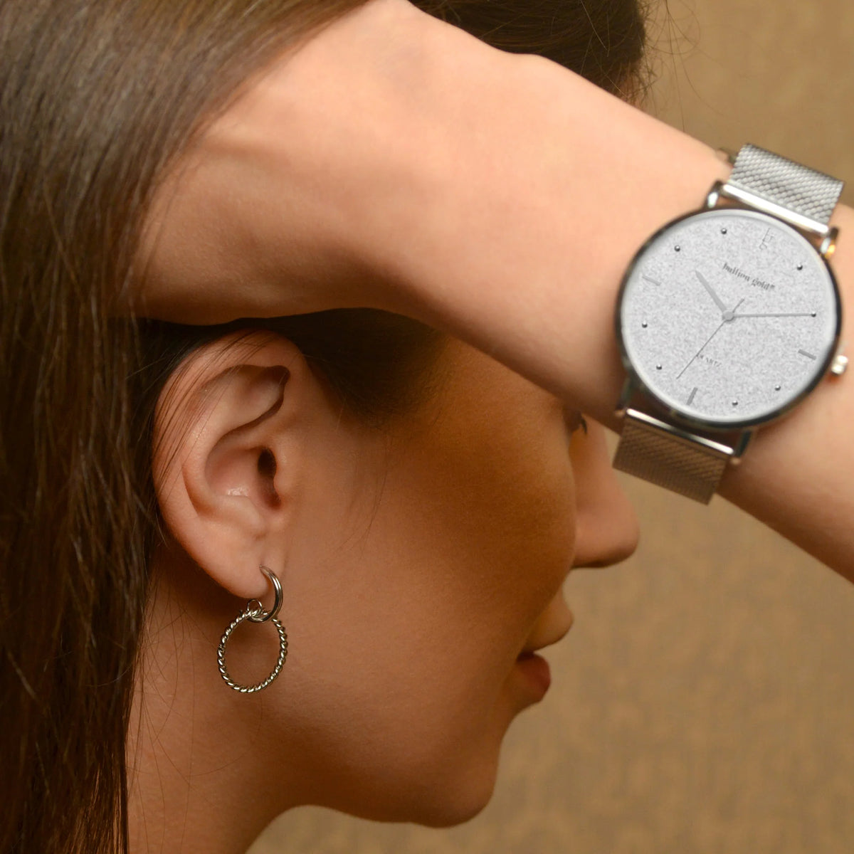 Boxed Bullion Gold Seamless Dial and Bangle Set in White Gold