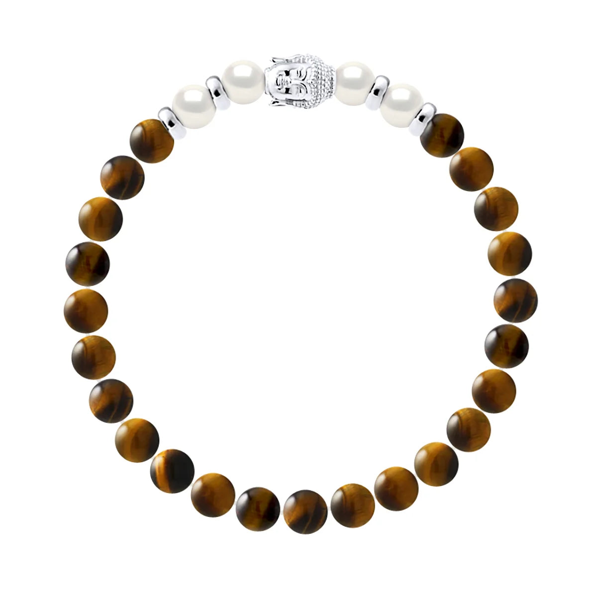 Bracelet Lucky 4 Pearl Freshwater Pearl White Sterling Silver 6-7mm