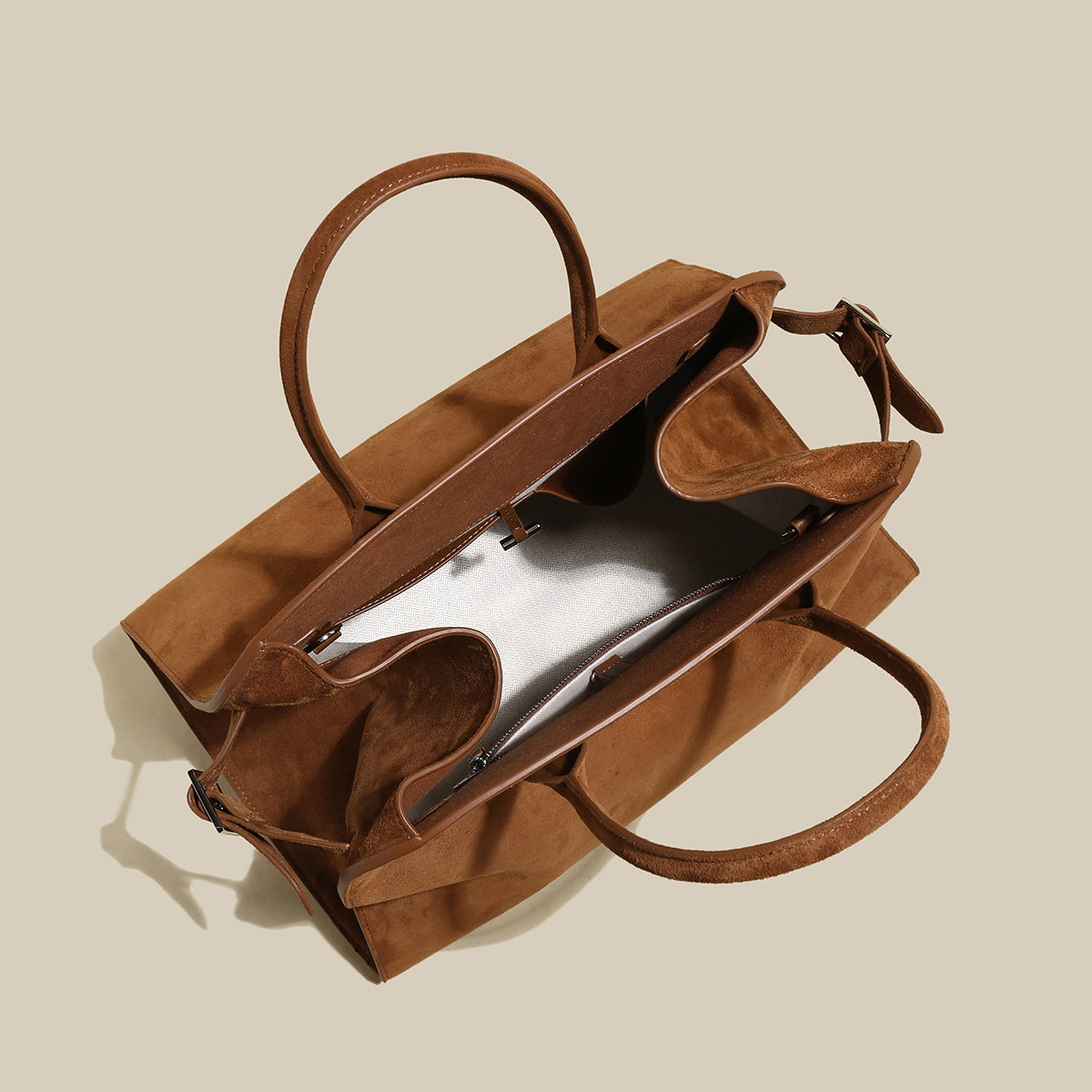 Delta Top Handle Bag - Brown