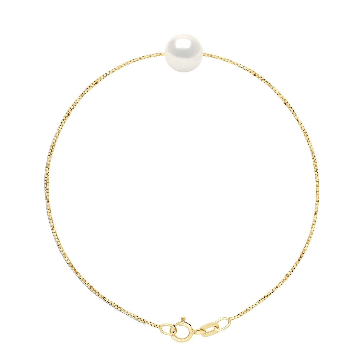 Manufacture Royale Bracelet Button Freshwater Pearl White Yellow Gold