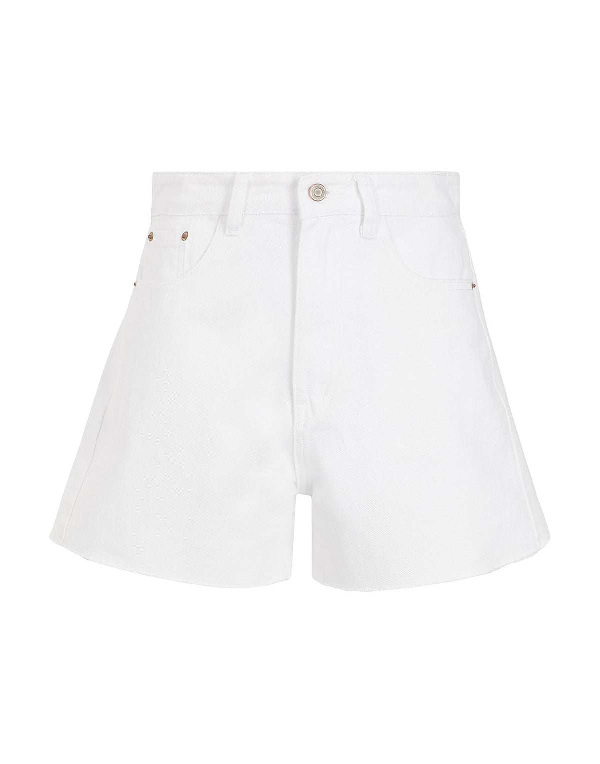 8 By Yoox Womens Denim Shorts - White