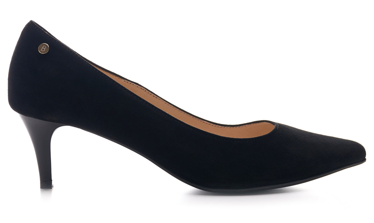 Bosccolo Womenslow Heels - Black Suede