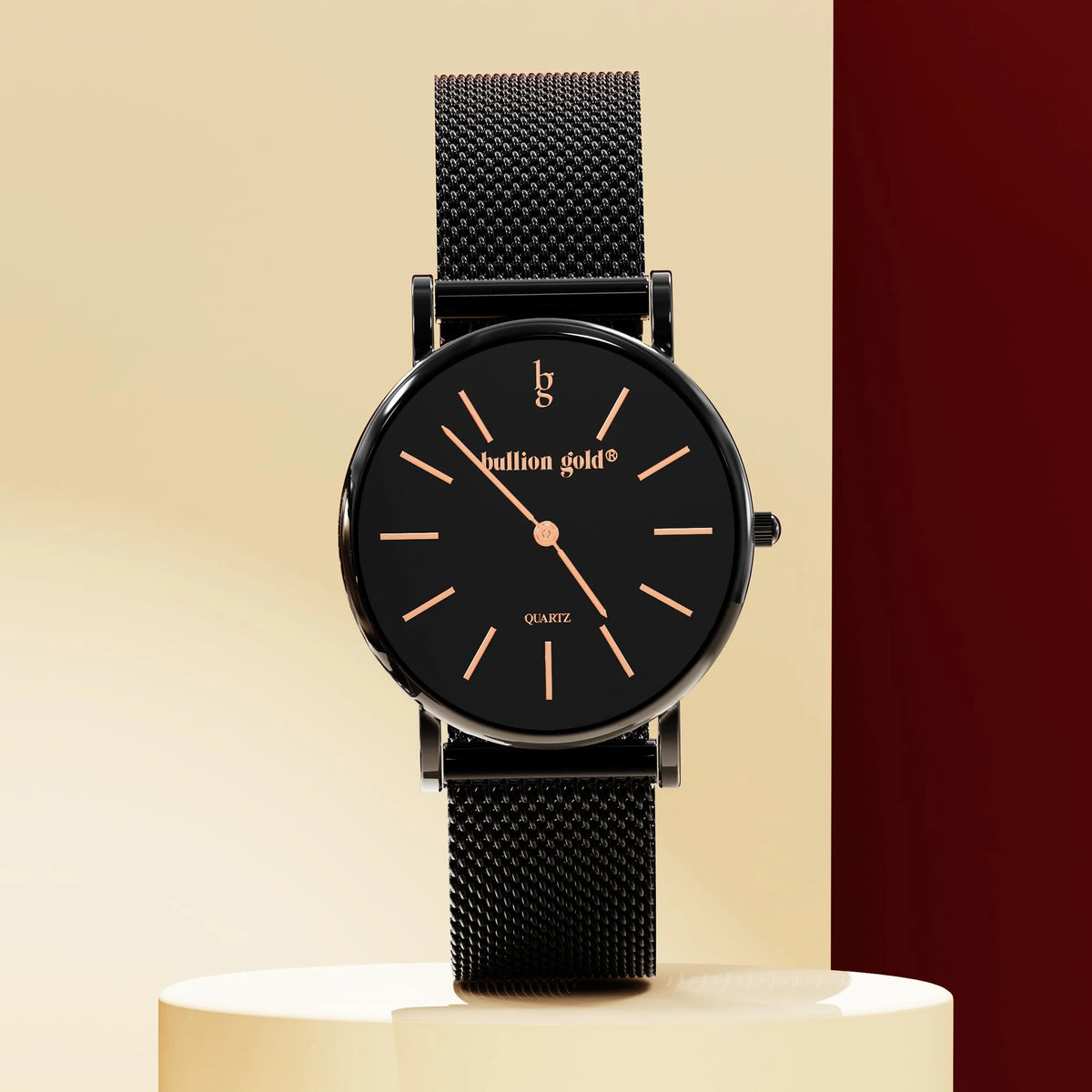 Bullion Gold Bullion Gold Timeless Dream Watch - Black and Rose Gold