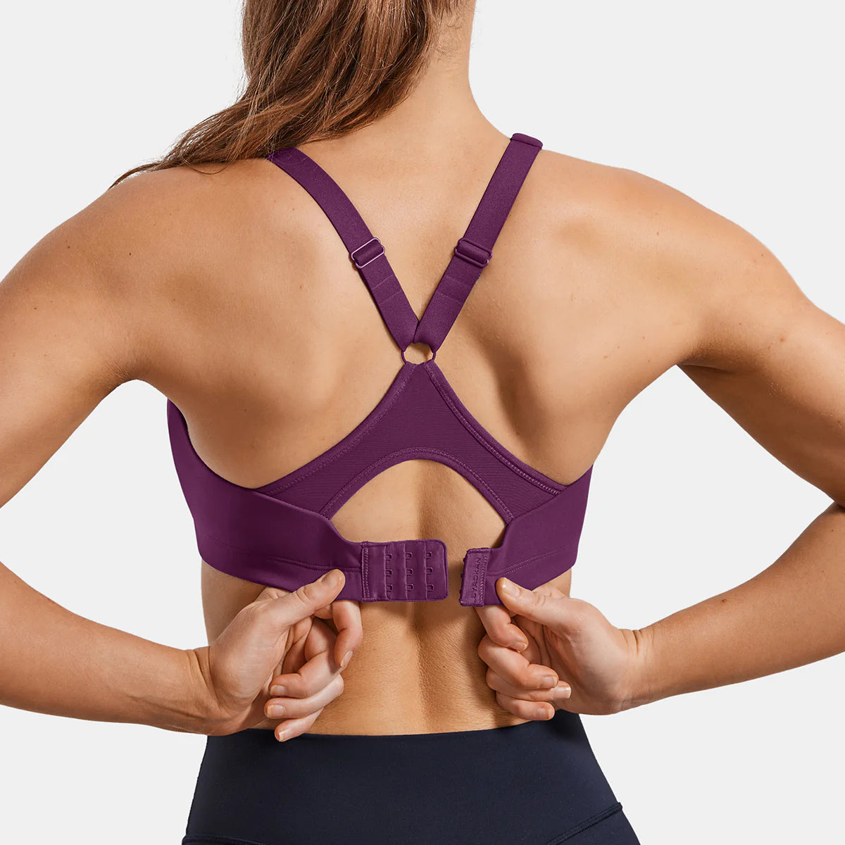 Power On High Impact Padded Sports Bras - Purple