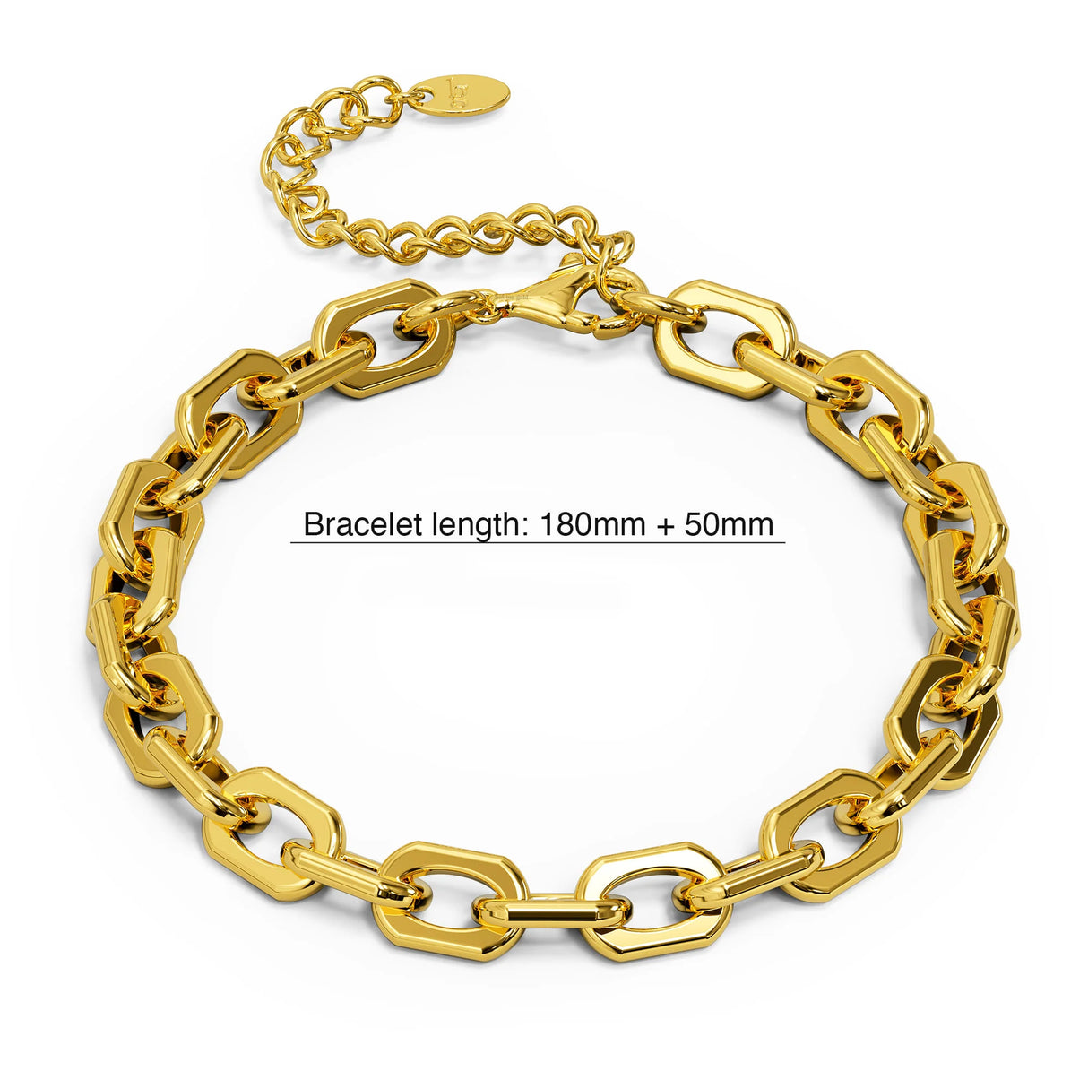 Bullion Gold Cable Chain Link Bracelet