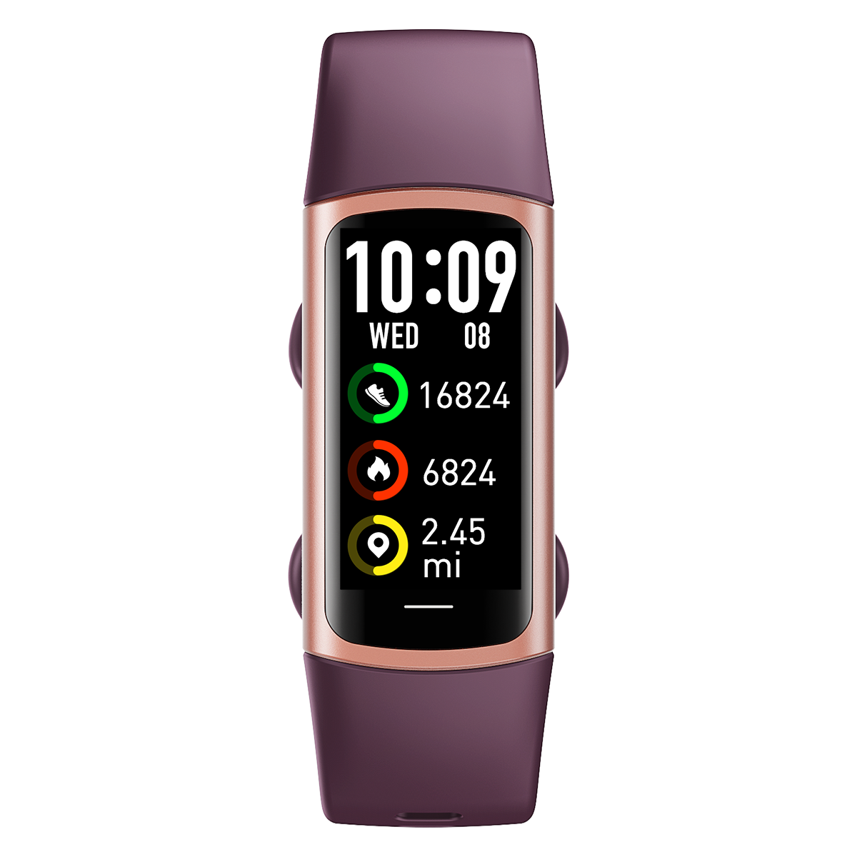 TODO Fitness Tracker Smart Watch BT 5.0 Body Thermometer Temperature BPM Monitor - Purple