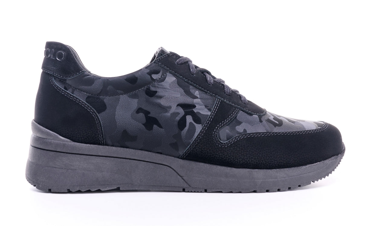 Bosccolo Womens Sneakers - Black Camouflage