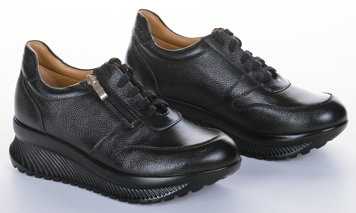 Bosccolo Womens Sneakers With Zipper - Black
