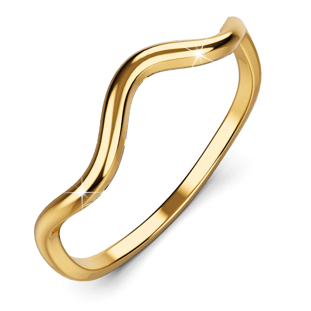Bullion Gold Charisma Wavy Ring In Gold