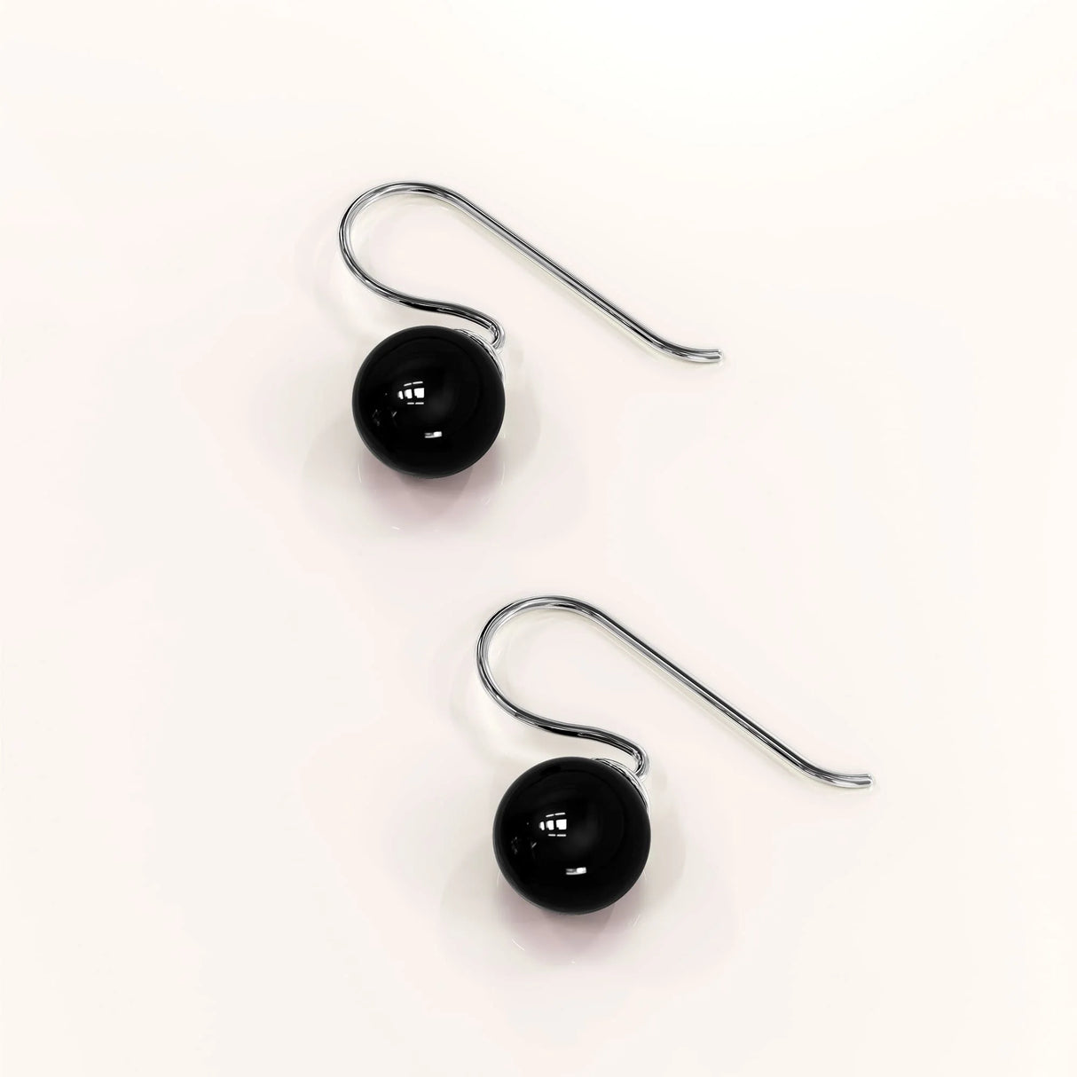 Solid 925 Sterling Silver Agate Gemstone Hook Drop Earrings