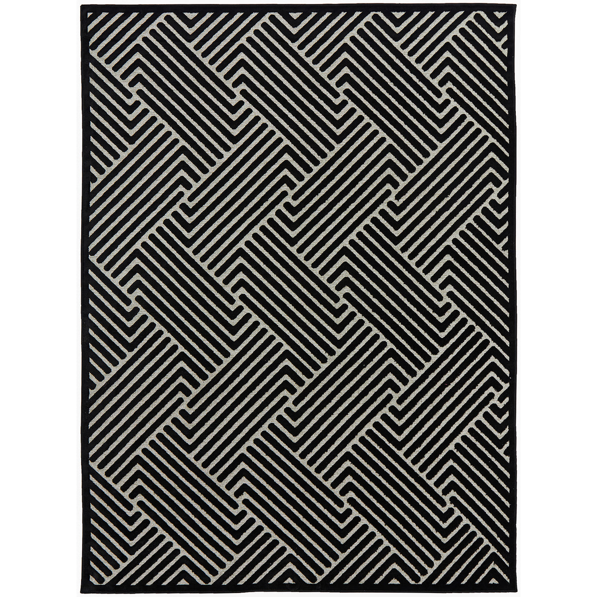 York Cindy Black & Gold Rug