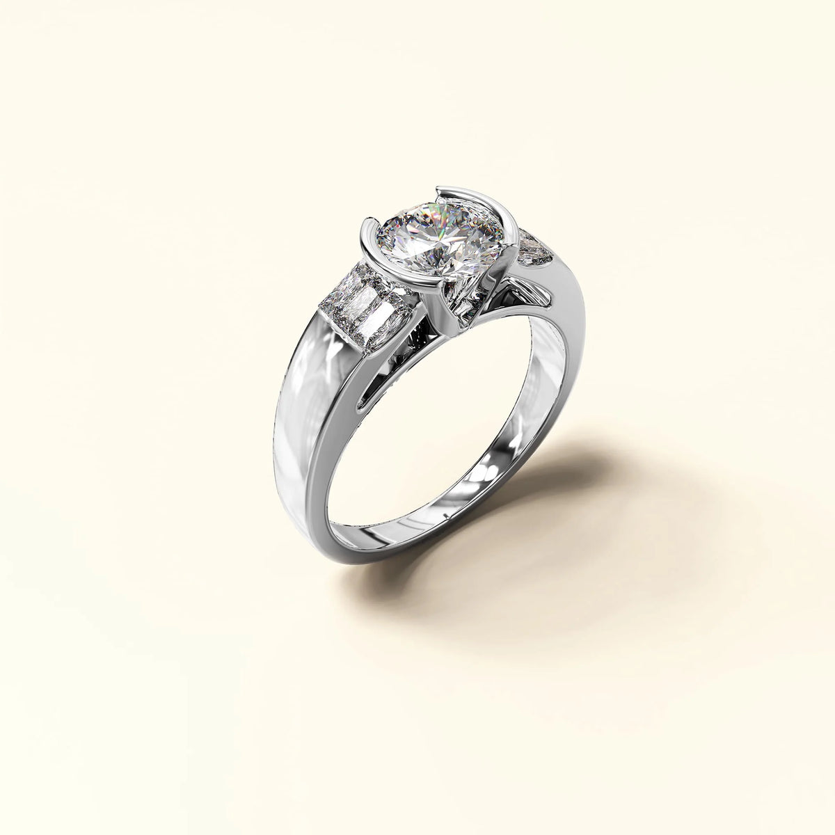 Bullion Gold Be My Lady White Gold Layered Ring
