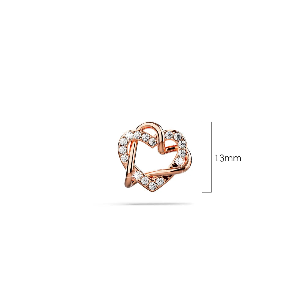 Boxed Endless Crystals 2 Pc Earrings Set Embellished with SWAROVSKI® Crystals In Rose Gold