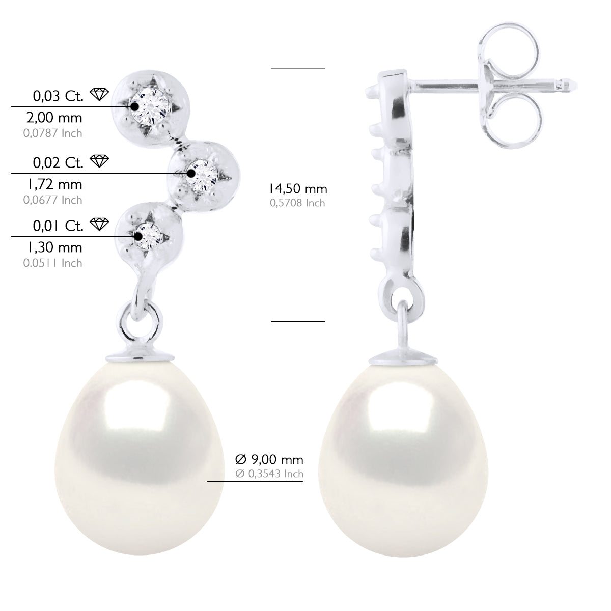 Earrings Prestige - Longueur 18 cm