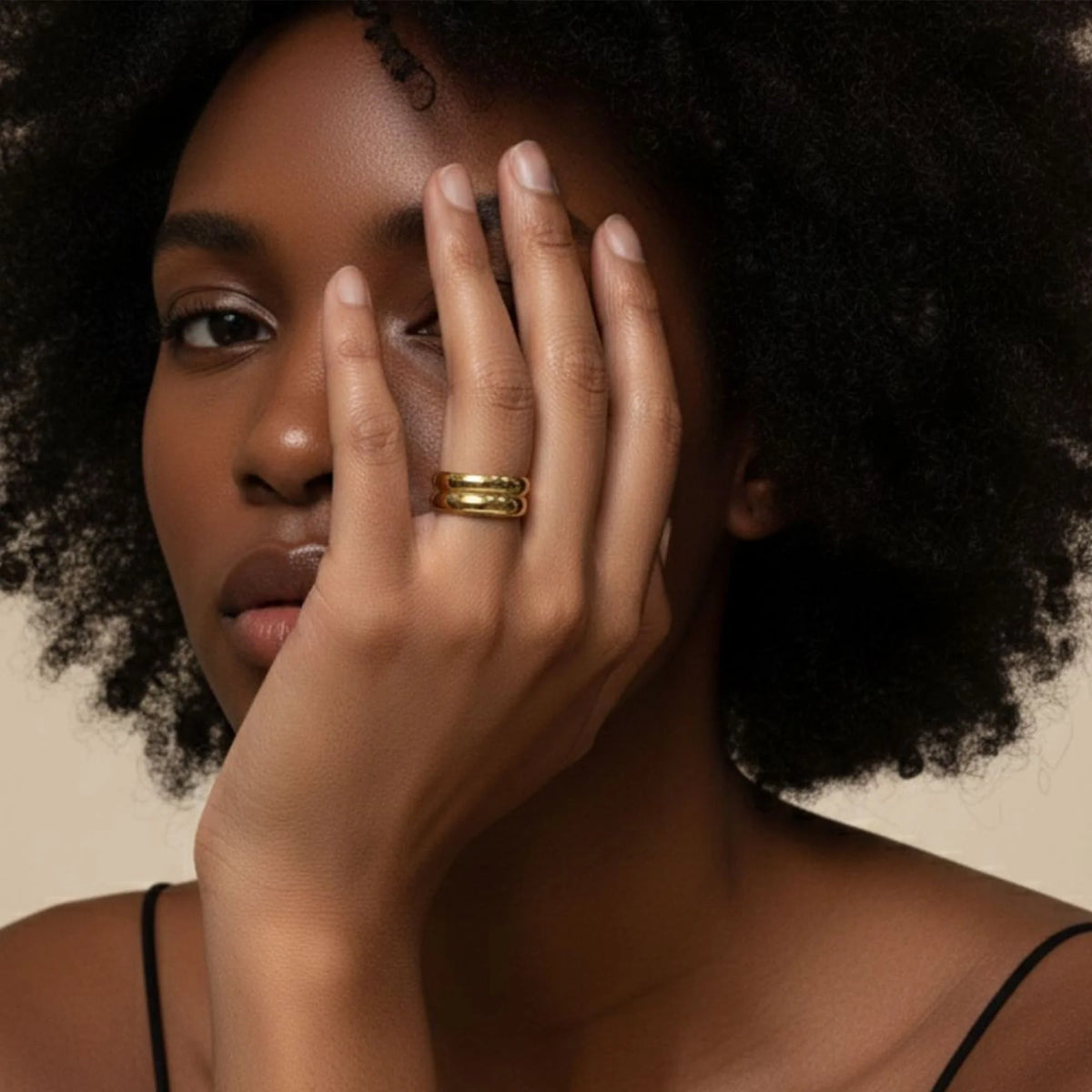 Bullion Gold Twin Gleam Radiant Fusion Gold Layered Ring