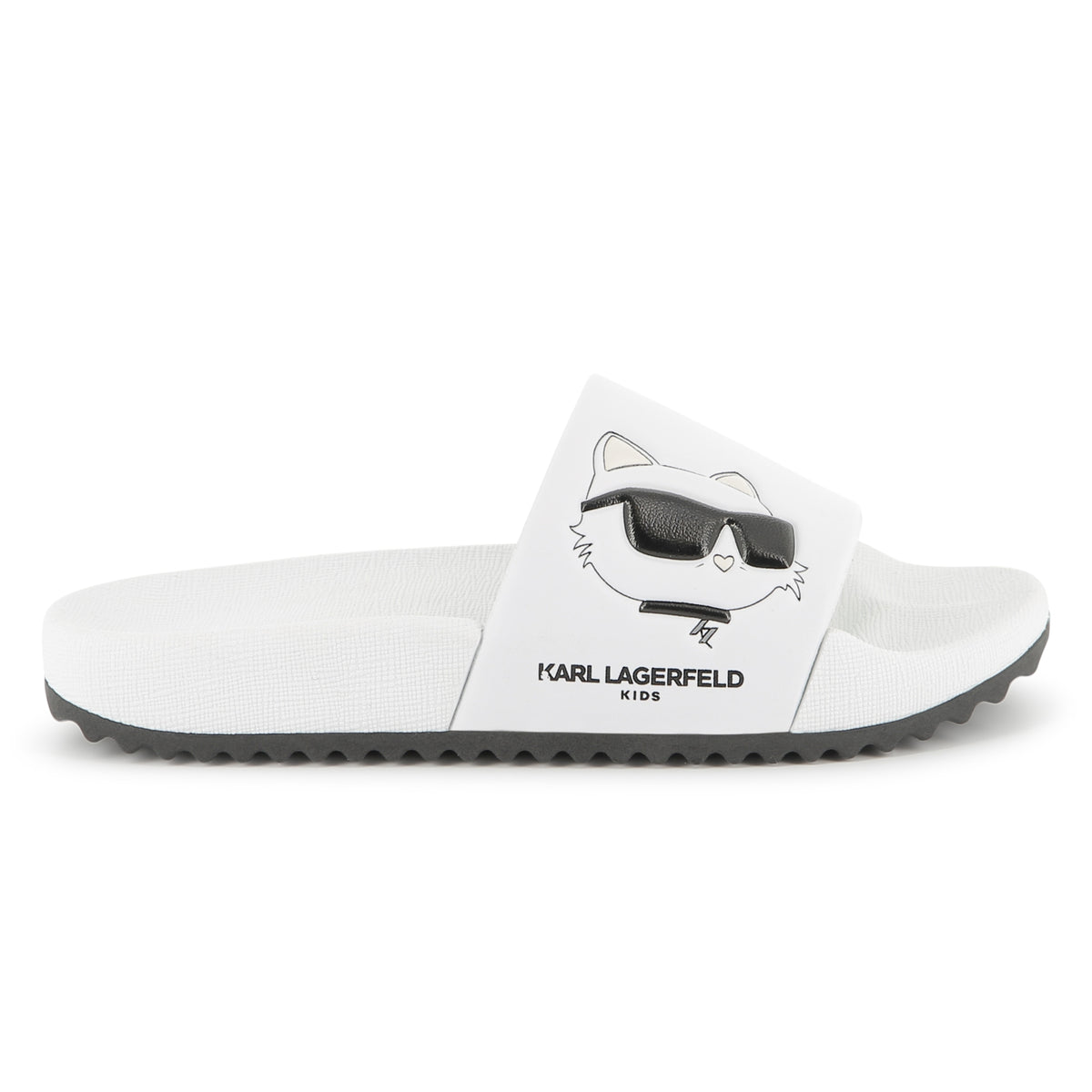 Karl Lagerfeld Girls Fete Musique D3 Aqua Slides - White