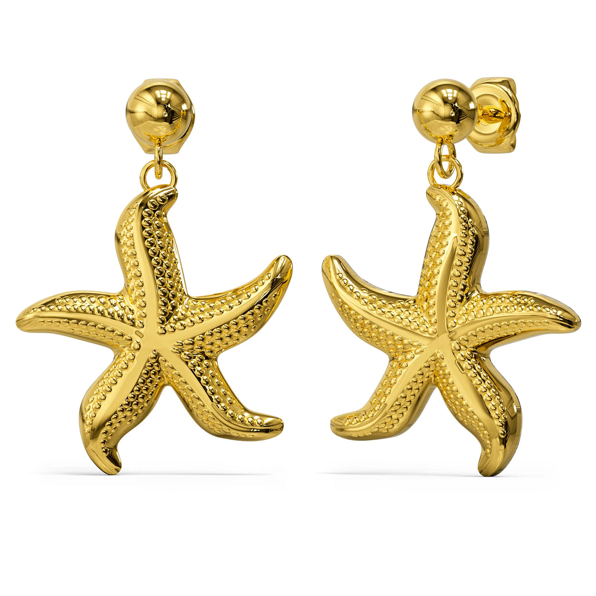 Bullion Gold Starfish Gold Stud Earrings