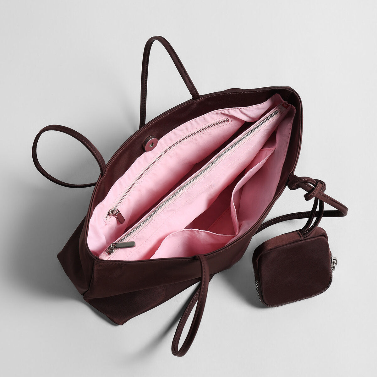 Nylon Tote Bag - Chocolate