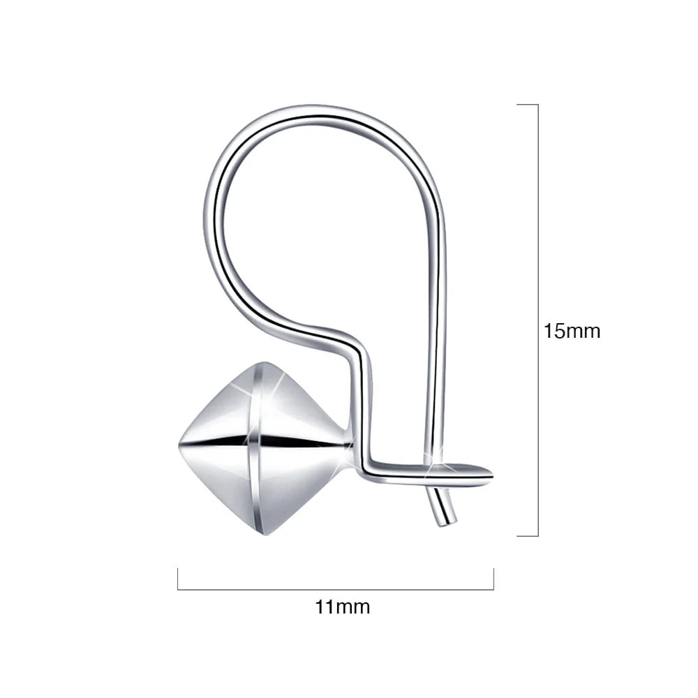 Solid 925 Sterling Silver Go Forward Earrings